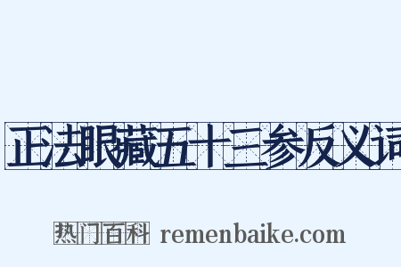 正法眼藏五十三参反义词是什么意思的图片